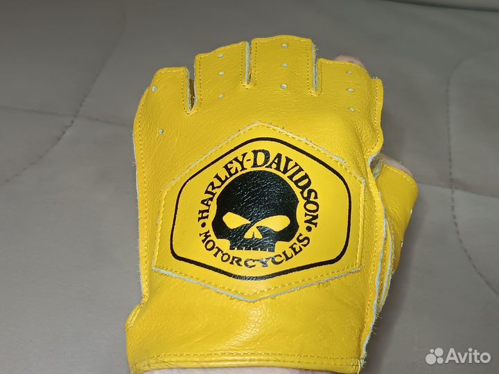 Кожаные мотоперчатки HD короткие