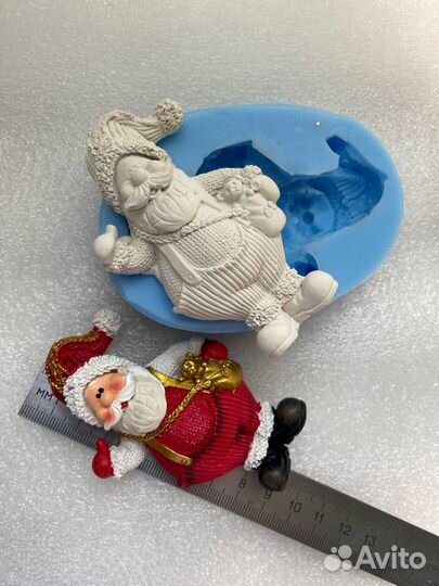 Силиконовый молд Дедушка Мороз или Санта Клаус