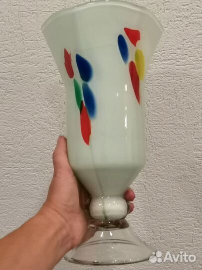 Ваза цветное стекло СССР