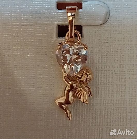 Новый кулон с цироконом (позолота)
