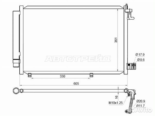 Радиатор кондиционера ford fiesta, ford fiesta 08-19, ford fiesta 09