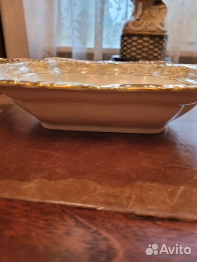 Старинное фарфоровое блюдо Lindner 34 см