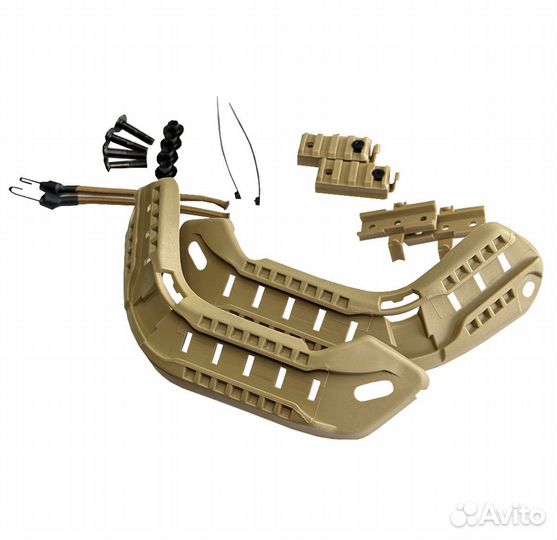 Набор рельсовых направляющих с крепежом для шлема