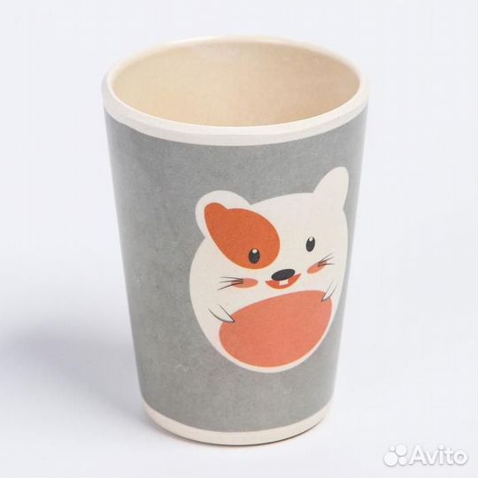 Набор бамбуковой посуды 'Мышка', тарелка, миска, с