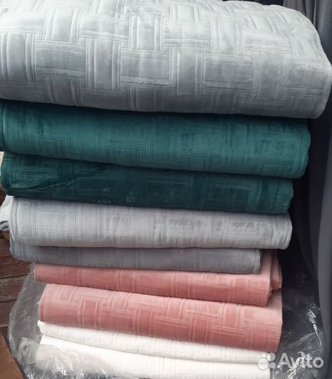 Покрывало велюровое, стеганное, 220х240см