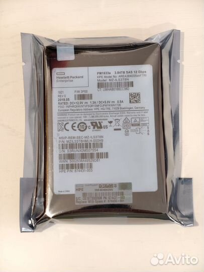 SSD Samsung PM1633a 3.84TB, SAS 12 Gbit/s / HPE