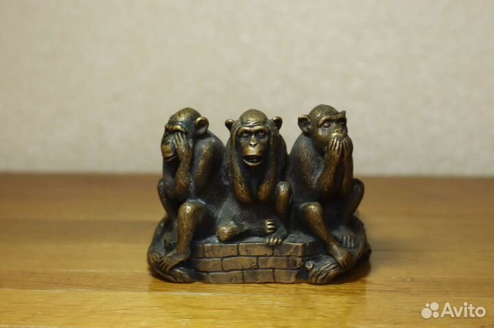 Пепельница бронза обезьянки