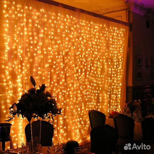 Гирлянда штора занавес