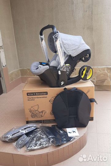 Коляска автокресло 4в1 Foo-Foo (серый)