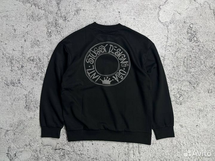 Свитшот Stussy Buana Crew. Белый. Черный. Зеленый