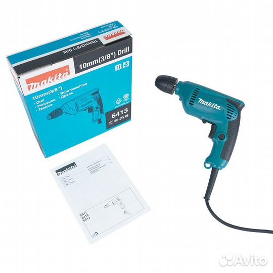 Сетевая дрель Makita 6413, 450 Вт