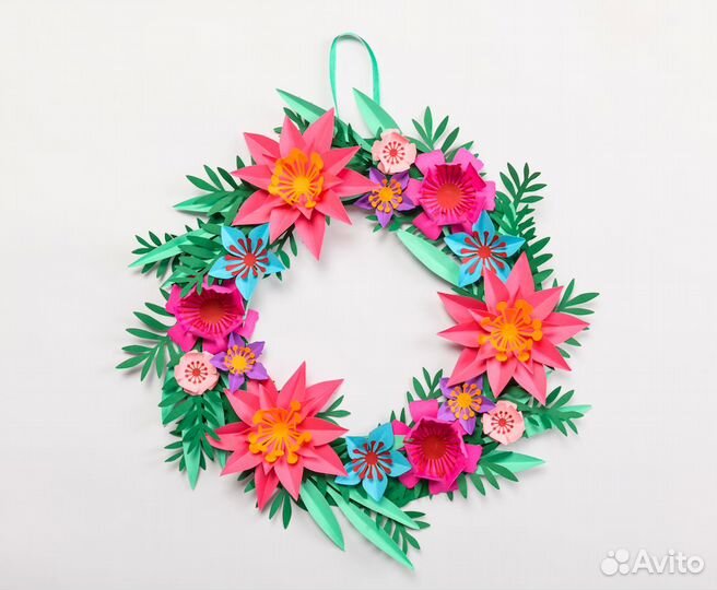 Набор для творчества венок из цветов интерьерный