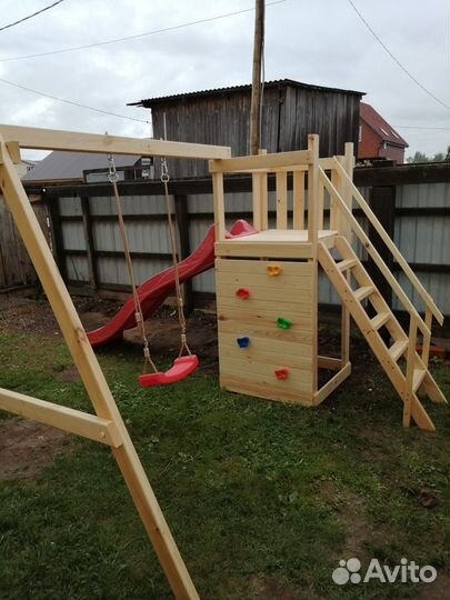 Детская площадка Сибирь Эко 2 с пологой лесницей