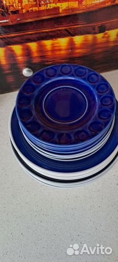 Набор тарелок,кобальт