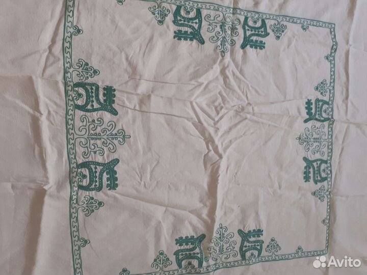 Скатерть льняная с вышивкой СССР