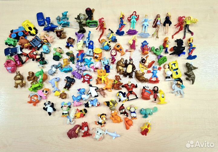 Игрушки из киндера и других яиц пакетом 500 грамм