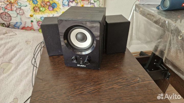 Колонки Sven MS-80, 2.1, черный sv-013080bk