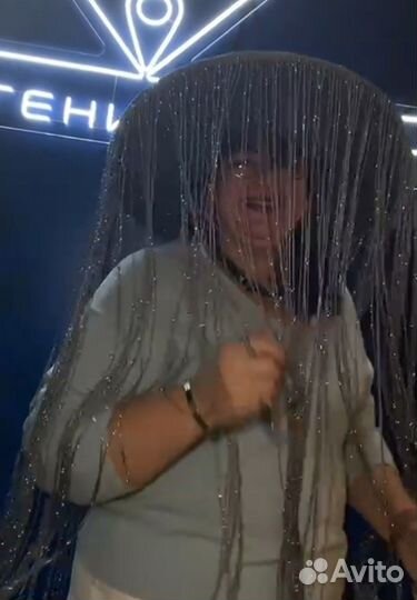 Шляпа с нитями для фотосессии