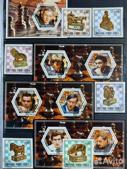 Комплект марок, блоков Шахматы к.27
