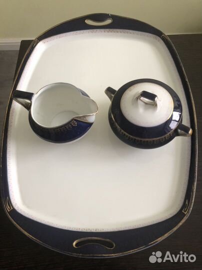 Антиквариат германия + СССР кобальт, золочение