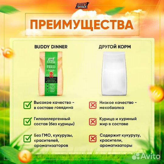 Корм для собак Eco Line с говядиной, 20 кг