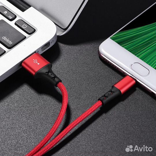 Кабель borofone microUSB BX-20 1m Red