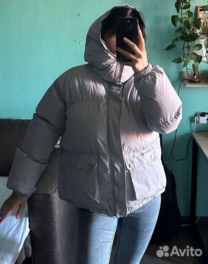 Пуховки серый новый