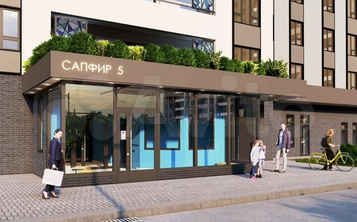 1-к. квартира, 40,5 м², 7/17 эт.