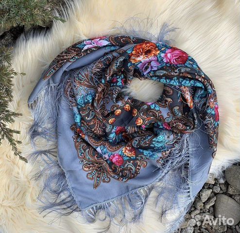 Платок шаль Павлопосадский