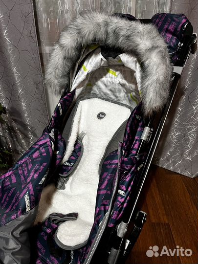 Детские санки коляска с колесами