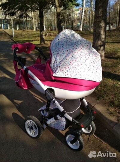 Коляска 3 в 1 Verdi экокожа/текстиль