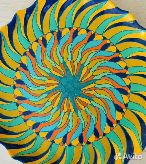 Тарелка настенная ручная роспись для декора