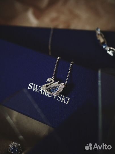 Swarovski колье лебедь swan