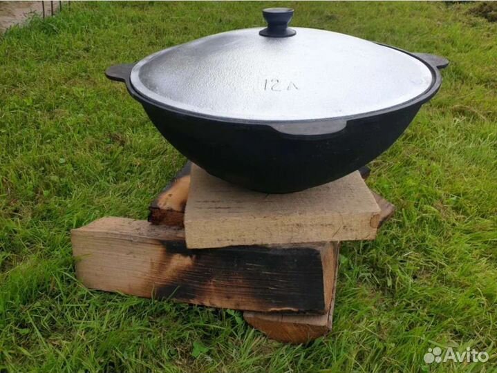 Казан 12 л с плоским дном