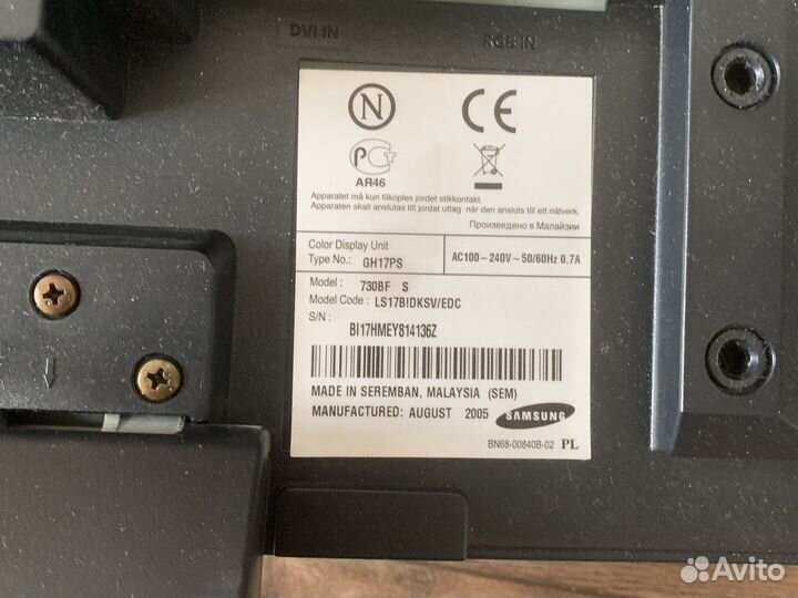 Монитор для компьютера samsung SyncMaster730bf