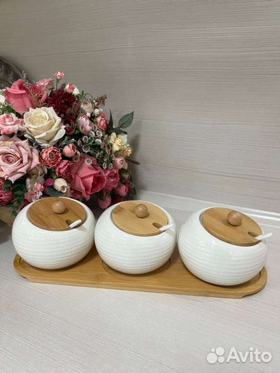 Набор для сахара, соли, чая новые