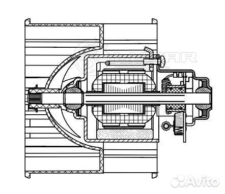 Электровентилятор отопителя для автомобилей ГАЗель