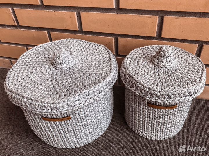 Корзинки вязаные в наличии и под заказ