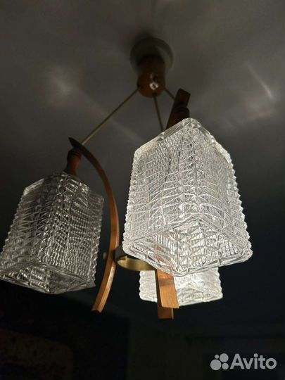 Хрустальная люстра СССР винтажная