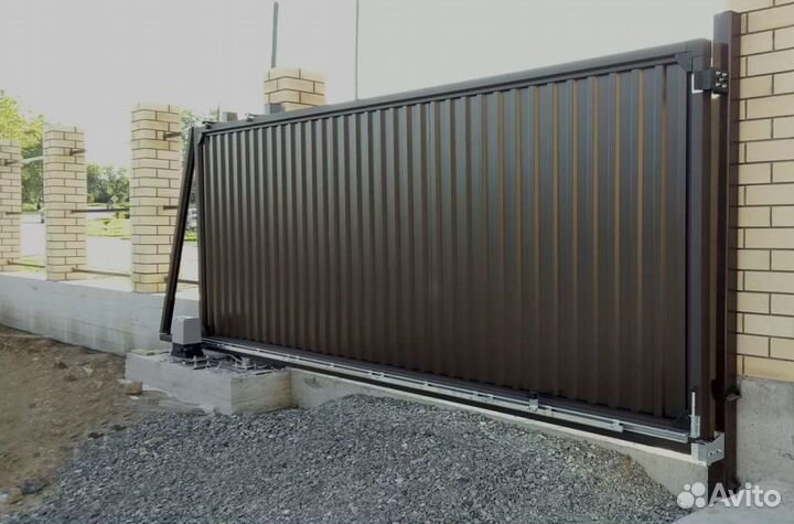 Ворота откатные с автоматик цикл 25 тыс. безопасн