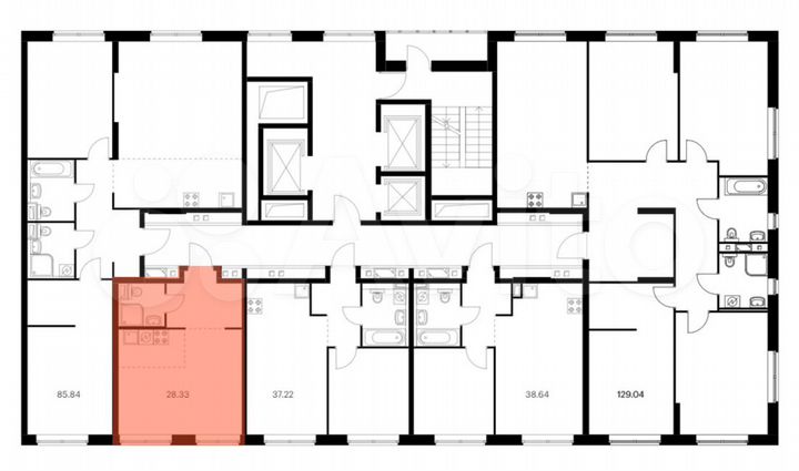 Квартира-студия, 28,3 м², 14/22 эт.