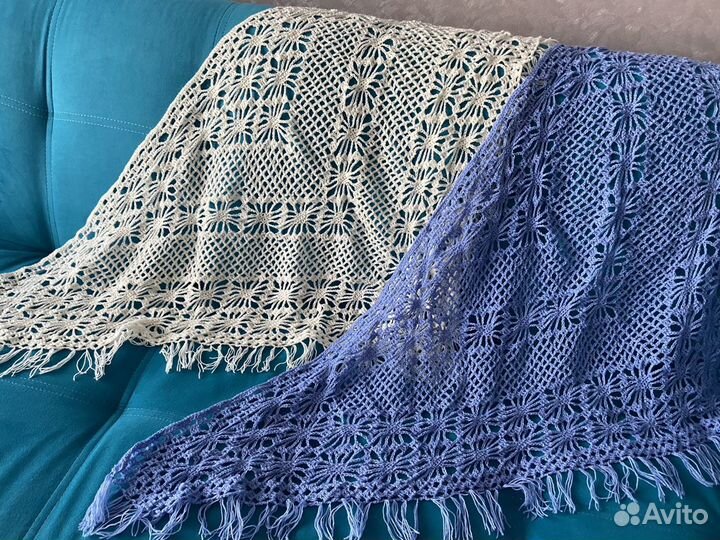 Шаль ручной вязки