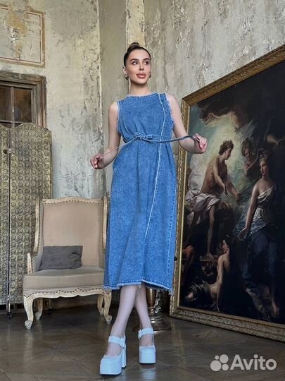 Платья джинсовые