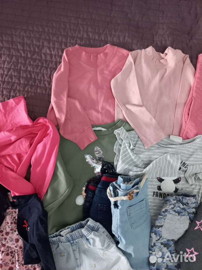 Вещи пакетом на девочку 104 110