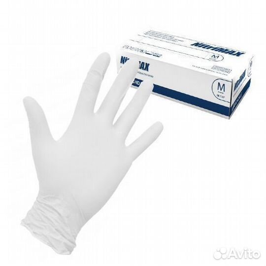 Перчатки нитриловые M