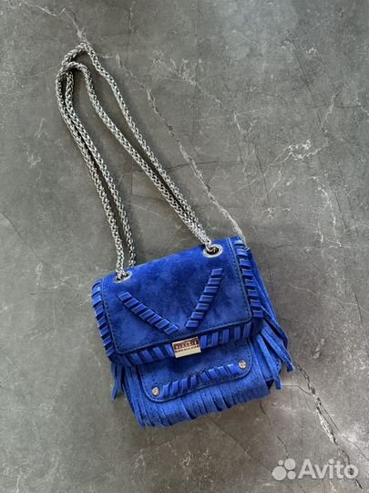 Синяя сумка из замши claudie pierlot