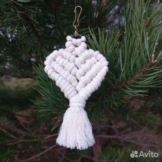 Брелок сердечко хлопок