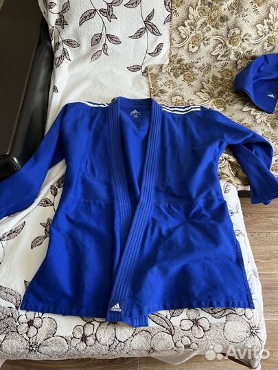 Кимоно для дзюдо adidas club синее