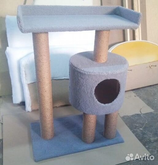 Когтеточки, столбики, игровые комплексы для кошек