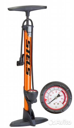 Насос напольный для велосипеда с манометром алюми